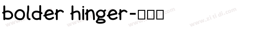 bolder hinger字体转换